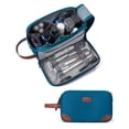 thumbnail image 1 of WANDF Large Toiletry Bag for Men,Toiletry Bag Travel with 10 Securing Band,Water-Resistant Wide Opening Dopp Kit Shave Bag with Wet Pocket,Cosmetic Organizer Makeup Bag(Cyan-A), 1 of 9