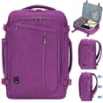 thumbnail image 1 of WANDF Expandable Travel Backpack 17 In Laptop Backpack with Wet Pocket For Spirit Airlines,Underseat personal item travel bag Hand Luggage, Large Casual Daypack for Weekender Business(Purple Bag), 1 of 11