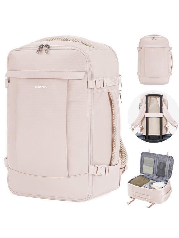 Travel Backpack with USB Port, 20L Carry On Back Pack Fit 14" Laptop, Personal Item Bag 17x10x13 for Men Women, Waterproof Casual Daypack for Weekender Business Hiking(Beige)