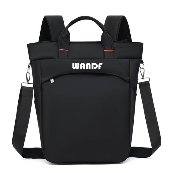WANDF Women's Convertible Backpack,Stylish Durable 15.6 Inch Laptop Backpacks for Ladies,Multi-Carry Tote Bag Shoulder Bag Handbag for Work Travel Daily(Black Backpacks)
