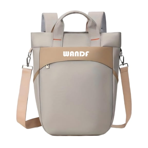 WANDF Women's Convertible Backpack,Stylish Durable 15.6 Inch Laptop Backpacks for Ladies,Multi-Carry Tote Bag Shoulder Bag Handbag for Work Travel Daily(Grey Backpacks)