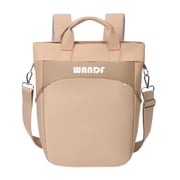 WANDF Womens Convertible Backpack,Stylish Durable 15.6 Inch Laptop Backpacks for Ladies,Multi-Carry Tote Bag Shoulder Bag Handbag for Work Travel DailyKhaki Backpacks