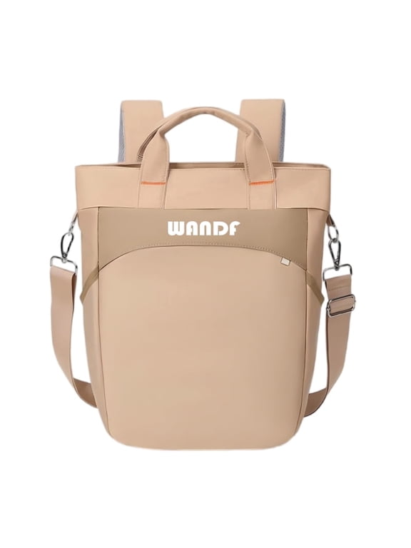 Women's Convertible Backpack,Stylish Durable 15.6 Inch Laptop Backpacks for Ladies,Multi-Carry Tote Bag Shoulder Bag Handbag for Work Travel Daily(Khaki Backpacks)