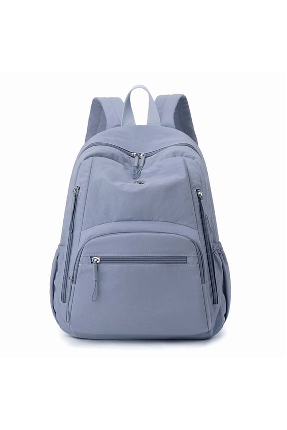 Women's Lightweight Nylon Backpack,25L Small Hiking Backpack for Ladies,College,14" Laptop Backpack with Multiple Zipper Pockets,Waterproof Daypack for Travel Work Casual(Blue)
