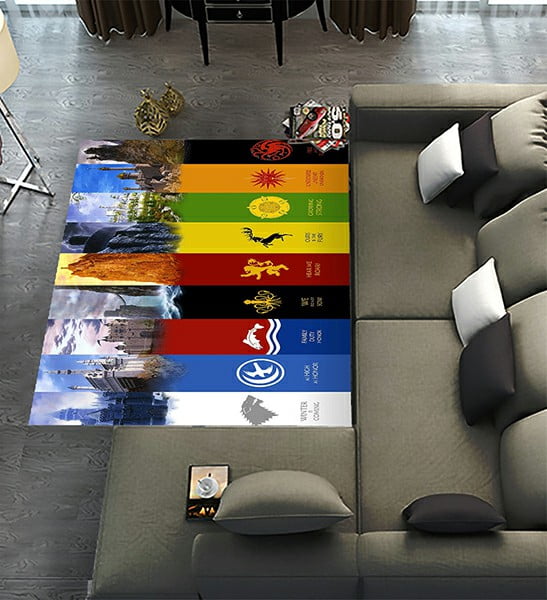 WANDJYOU Game of Thrones Area Rugs 5 x 7ft Floor Carpet Mat for Living