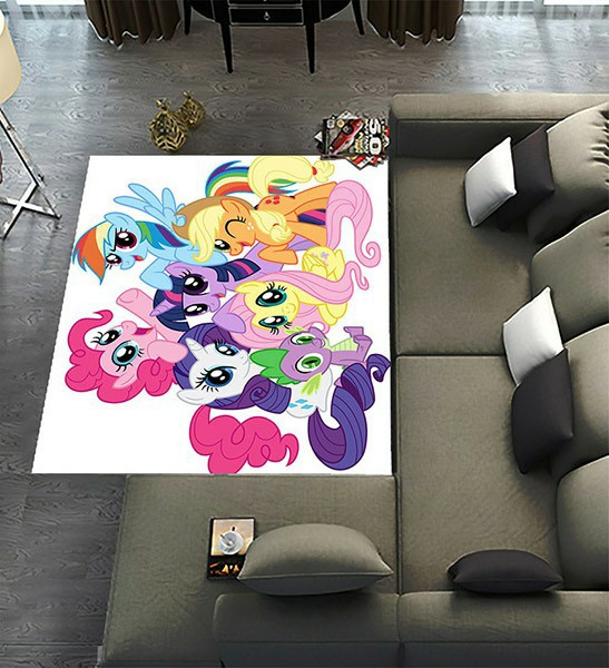 WANDJYOU My Little Pony Area Rugs 4 x 5ft Floor Carpet Mat for Living