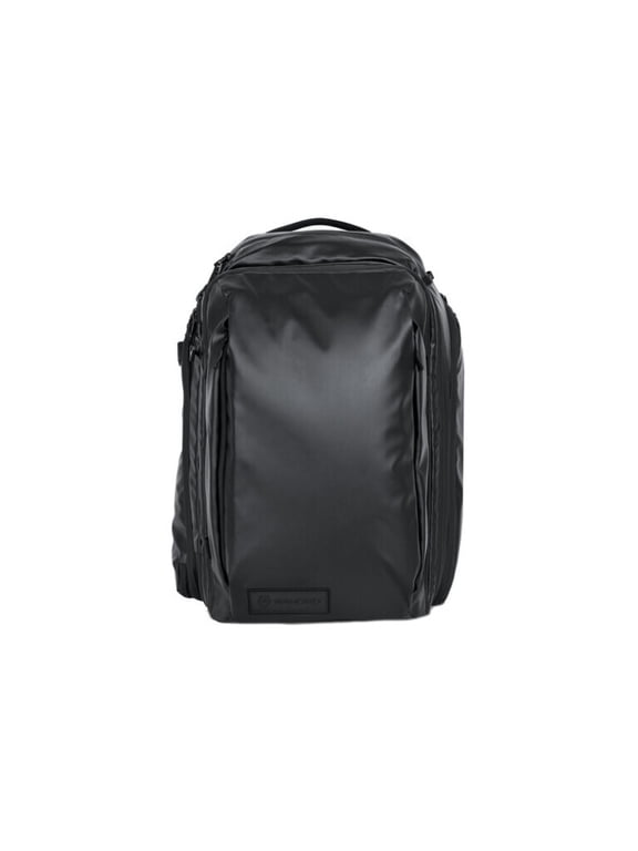 Transit Travel Backpack with Dual Quick-Draw Side Access Laptop Tablet AirTag Pocket Weather-Resistant Material (Black, 45L)