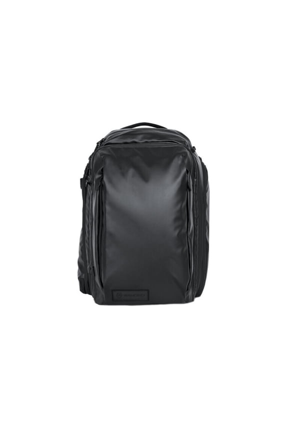 Transit Travel Backpack with Dual Quick-Draw Side Access Laptop Tablet AirTag Pocket Weather-Resistant Material (Black, 45L)