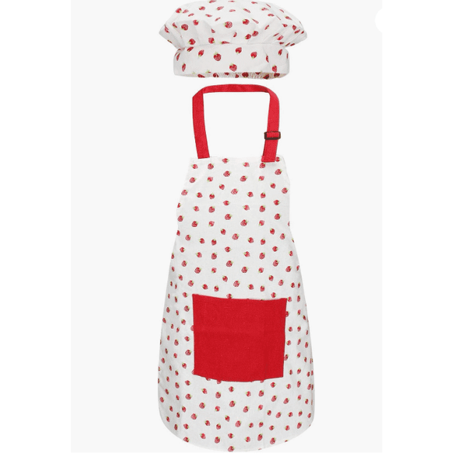WANFIRE Kids Chef Hat And Apron For Cooking Kitchen Baking Kids Wanfire kids chef hat and apron for cooking kitchen baking kids