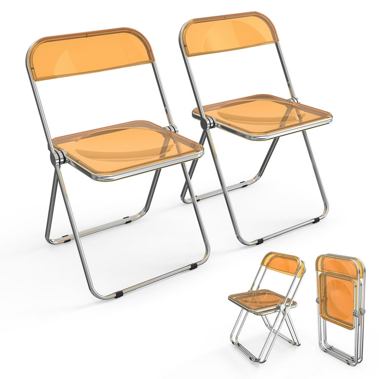 WANGBOY 2PCS Plastic Folding Chairs Wedding Party Event Stackable