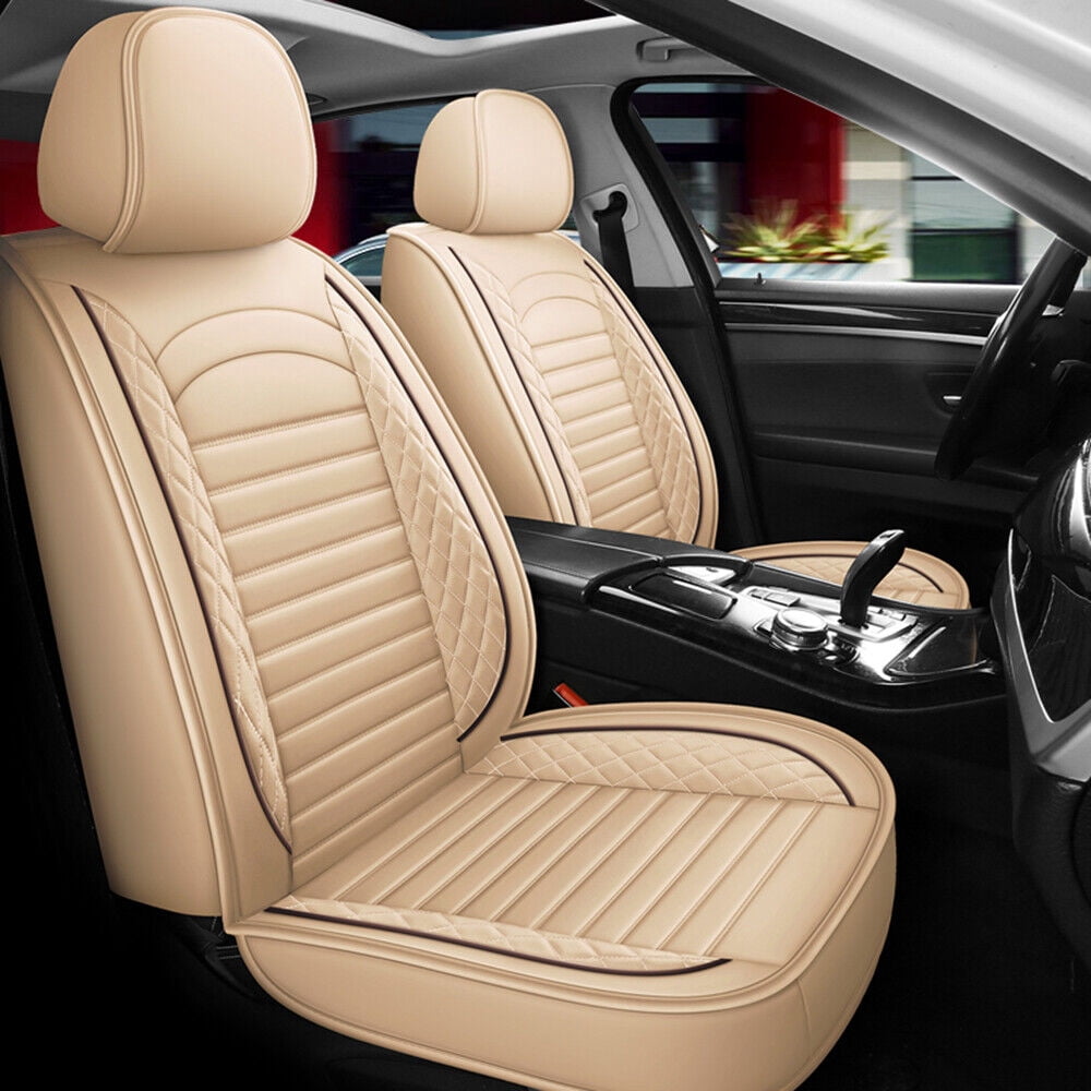PU Leather Front Seat Cover Set For Chevrolet Silverado & GMC 1500/2500HD/3500HD - Bucket & Split Bench Options