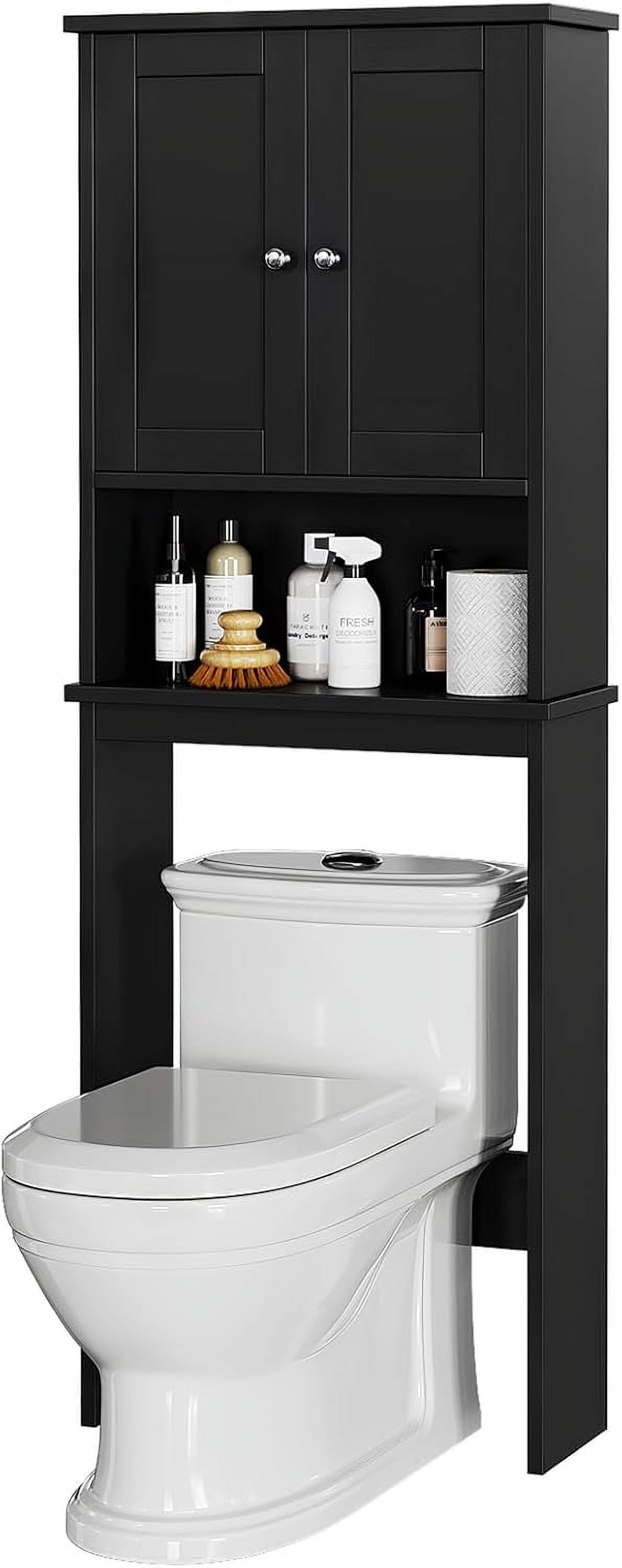Black Over Toilet Cabinet