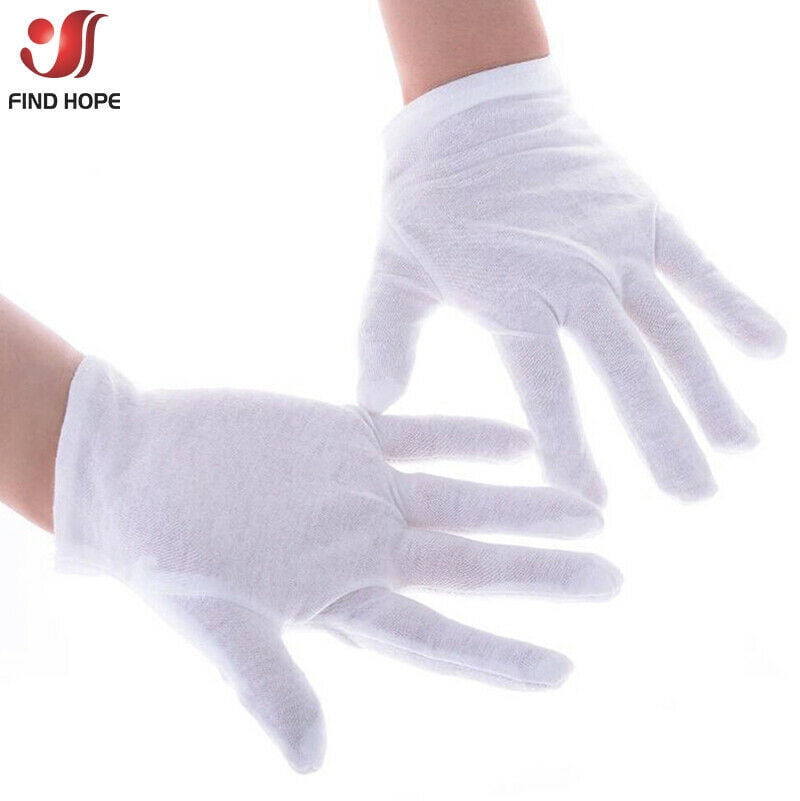 12 Pairs Cotton Work Gloves – High Stretch, Medium Size, Unisex For Inspection & Light Duty