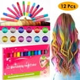 WANGJIAOID A Of 12PC12 Color Disposable Temporary Hair Coloring Crayons