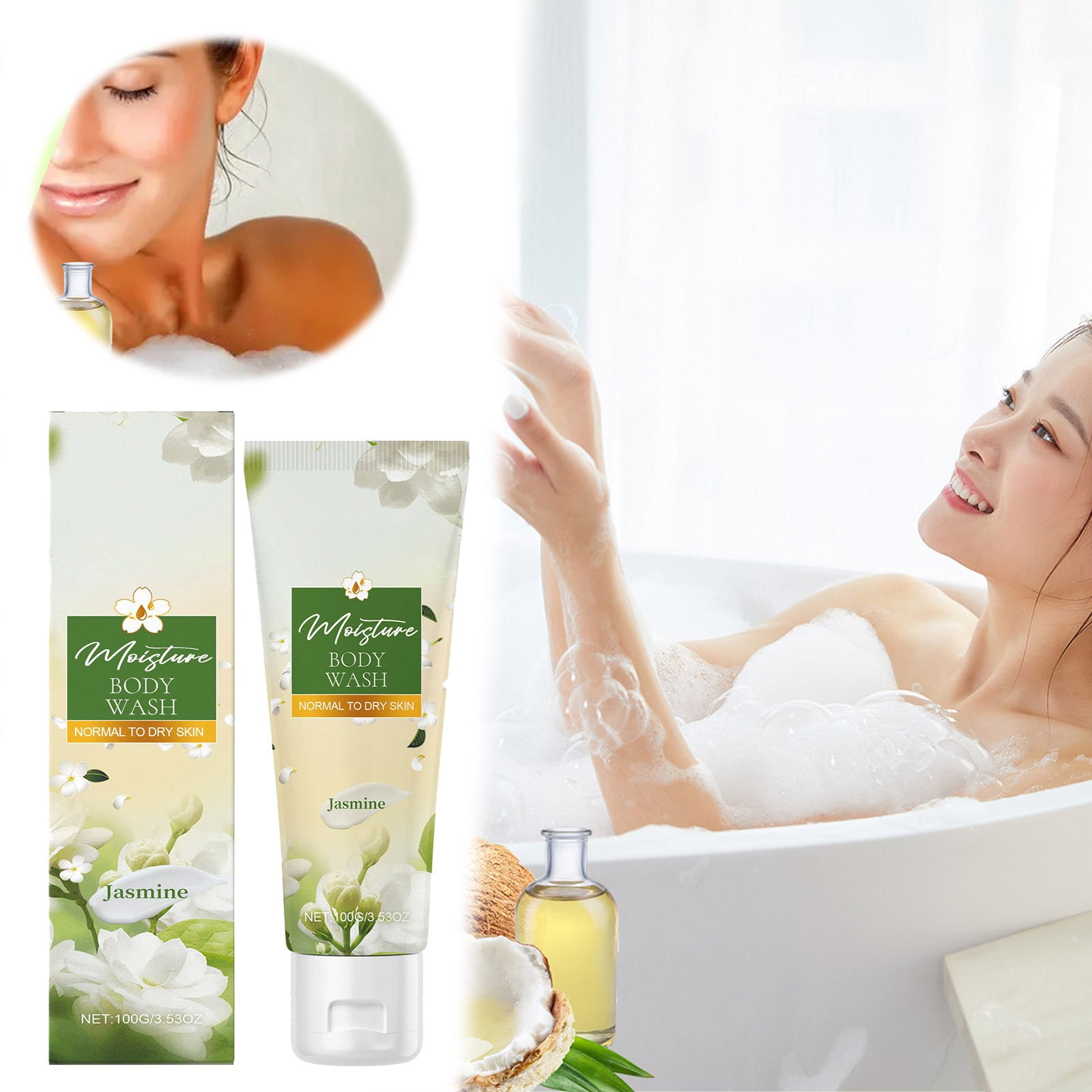 WANGJIAOID Applicator for Lotion on Your Back Jasmine Moisturizing And