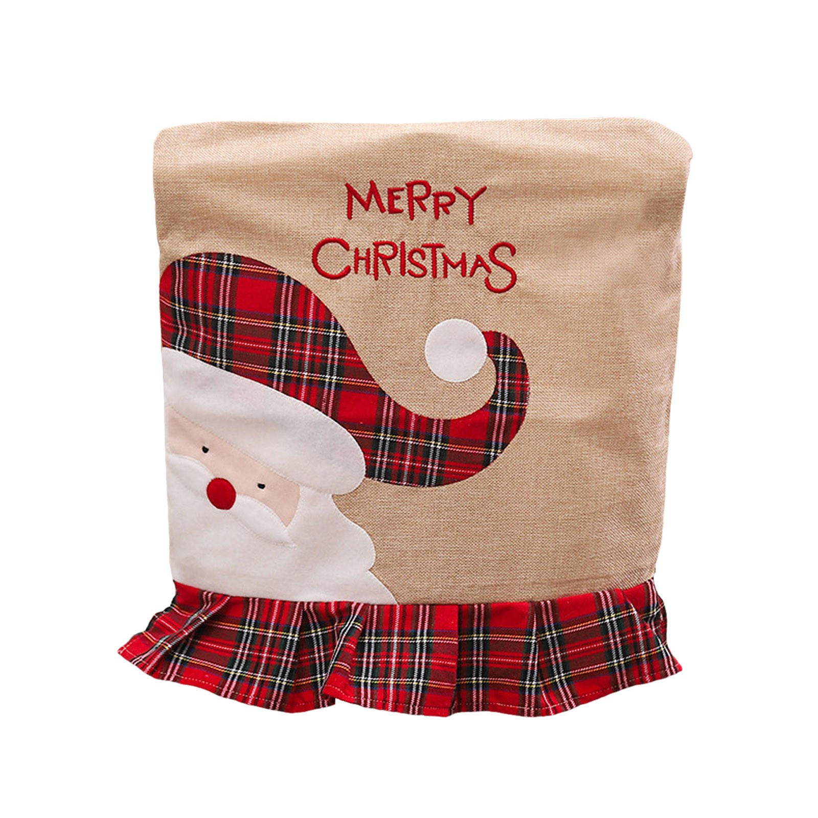 WANGJIAOID Christmas Daily Necessities Linen Embroidery Chair Set ...