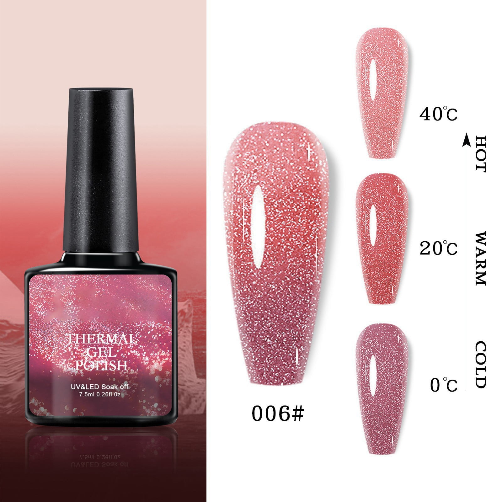 WANGJIAOID Color Temperature Changing Nail Polish With Gradient Color