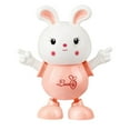 WANGJIAOID Cute Bunny/Pig Musical Toys Light Up Musical Crawling Toys