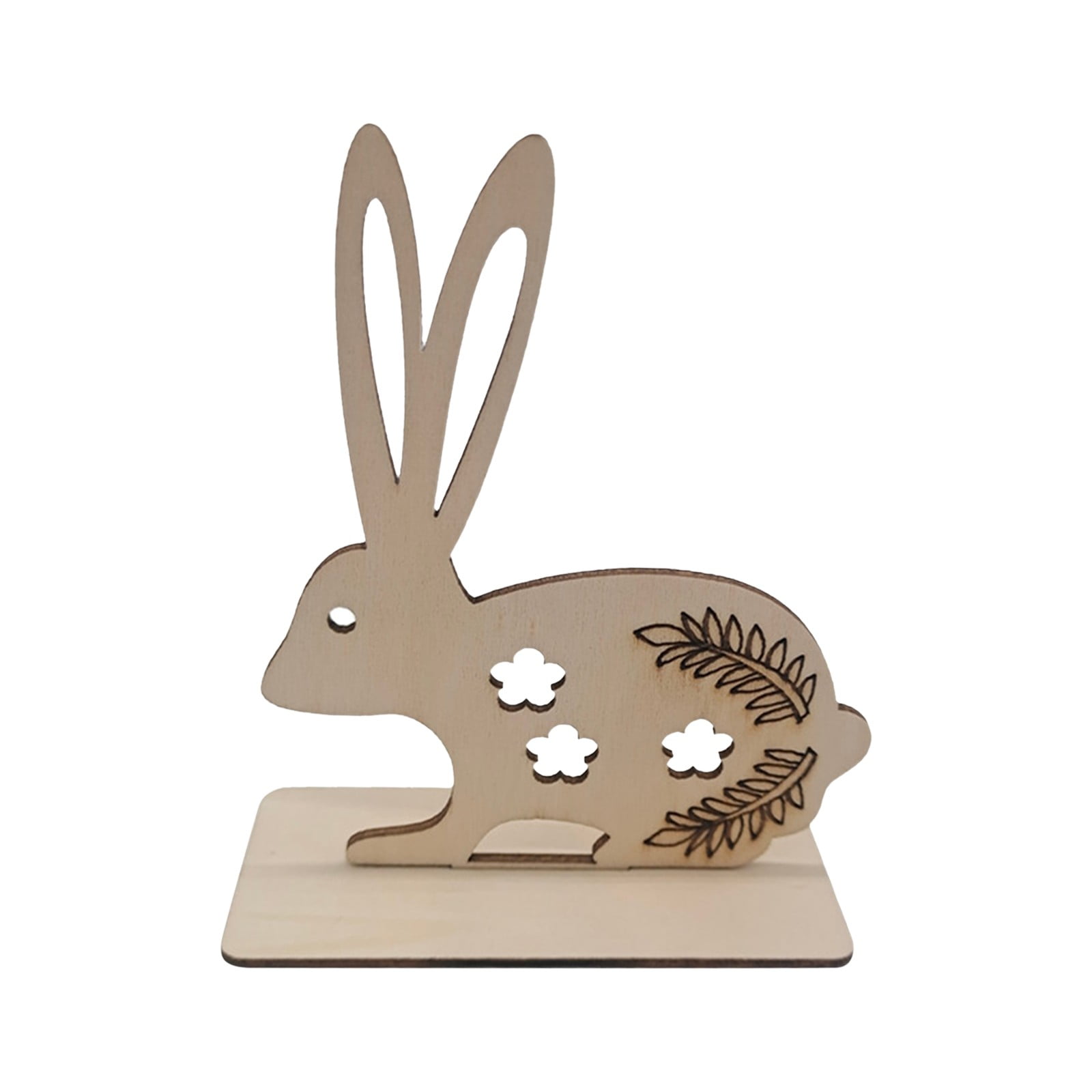 WANGJIAOID Easter Wooden Bunny Cutouts Unfinished Wooden Bunny Cutout ...