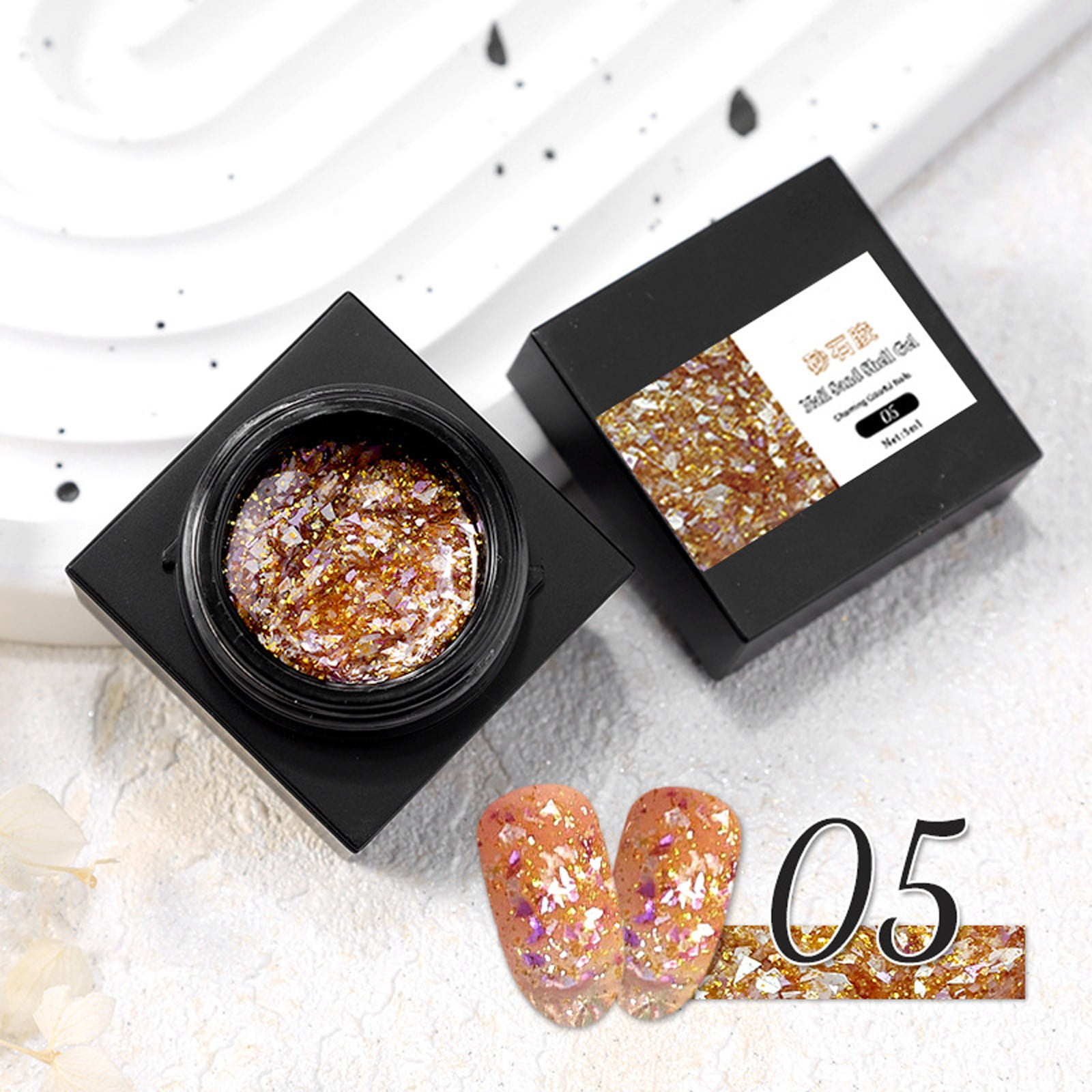 WANGJIAOID Eight Styles Sand And Stone Glue Piece Nail Canned Nail