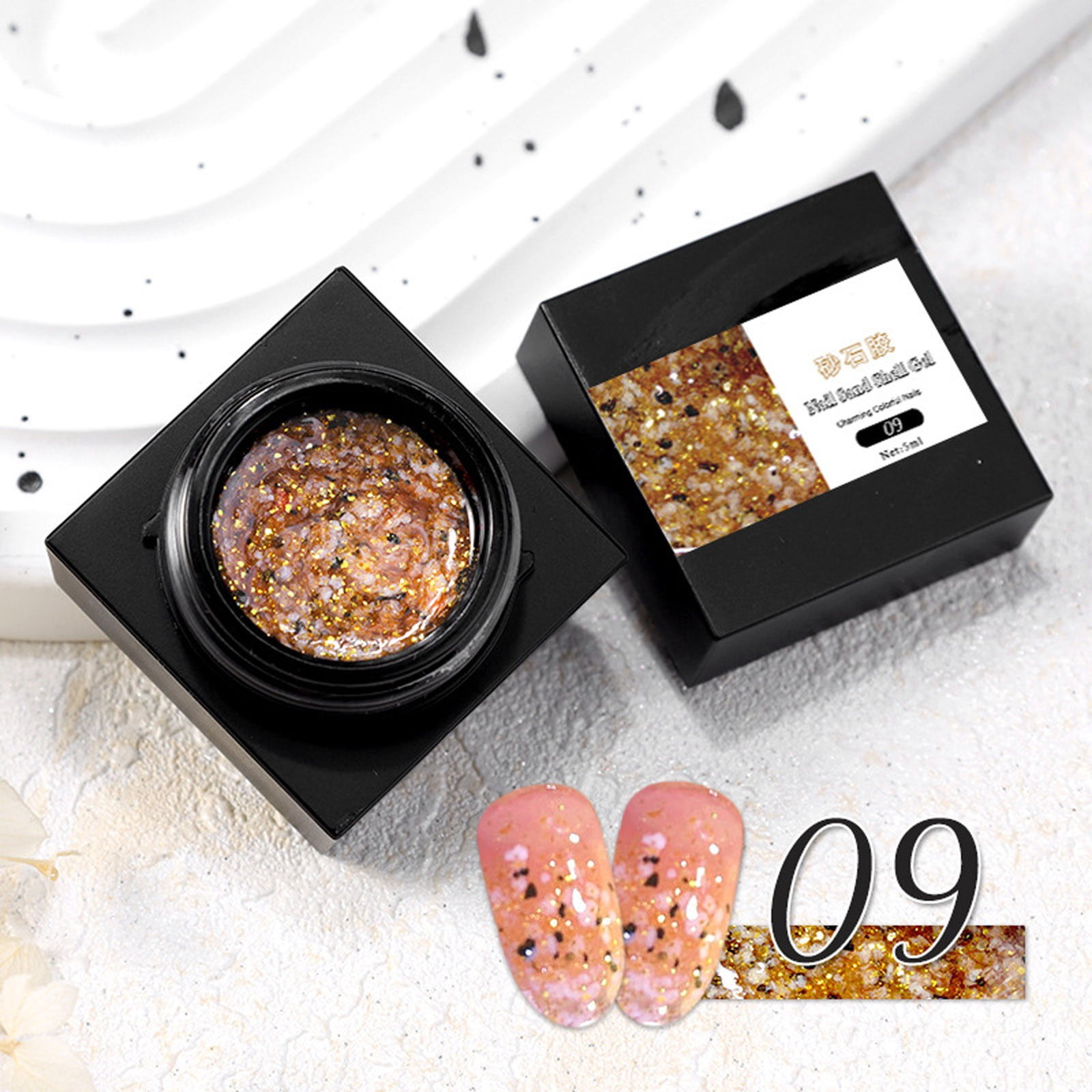 WANGJIAOID Eight Styles Sand And Stone Glue Piece Nail Canned Nail