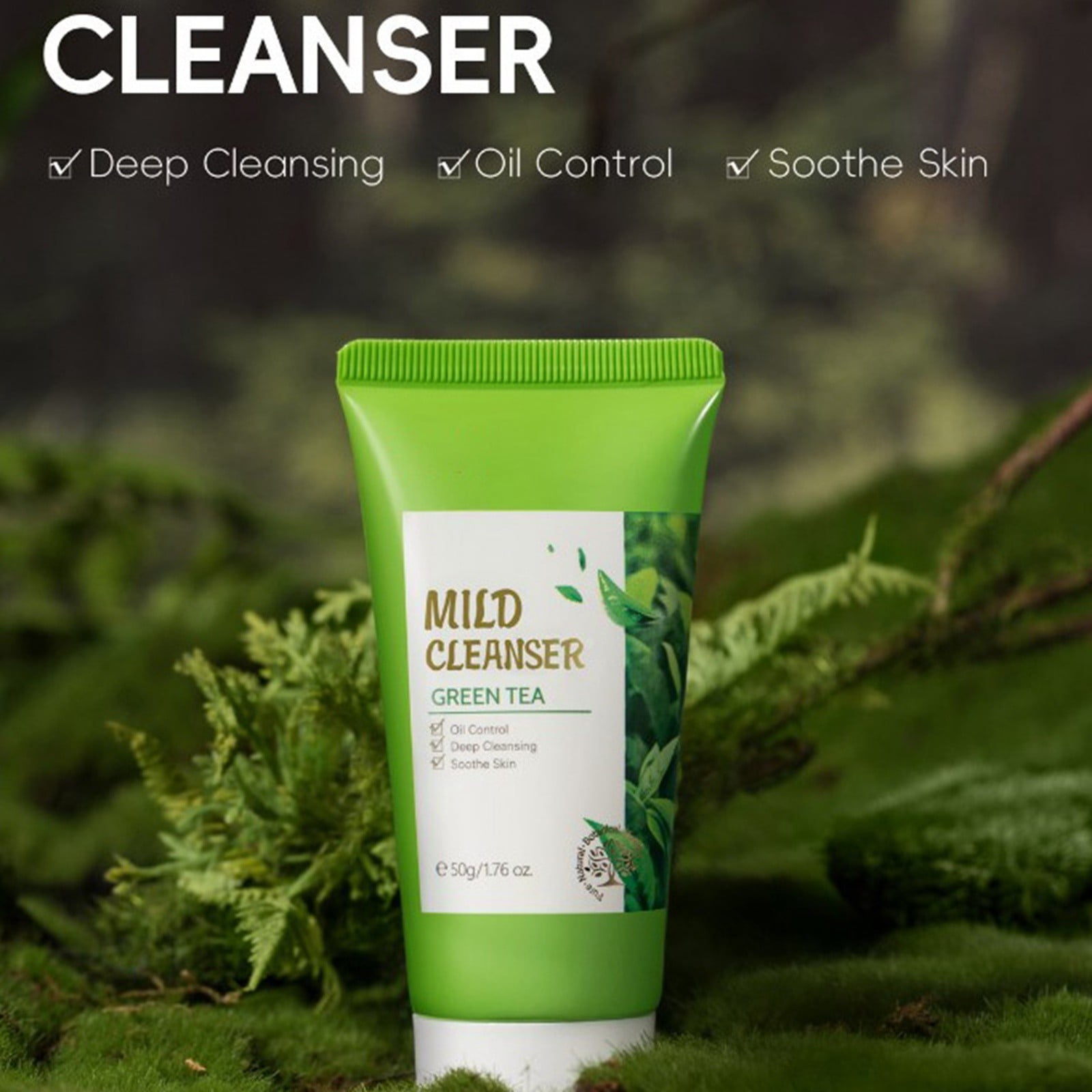WANGJIAOID Green Tea Facial Cleanser 50g Cleansing Moisturizing