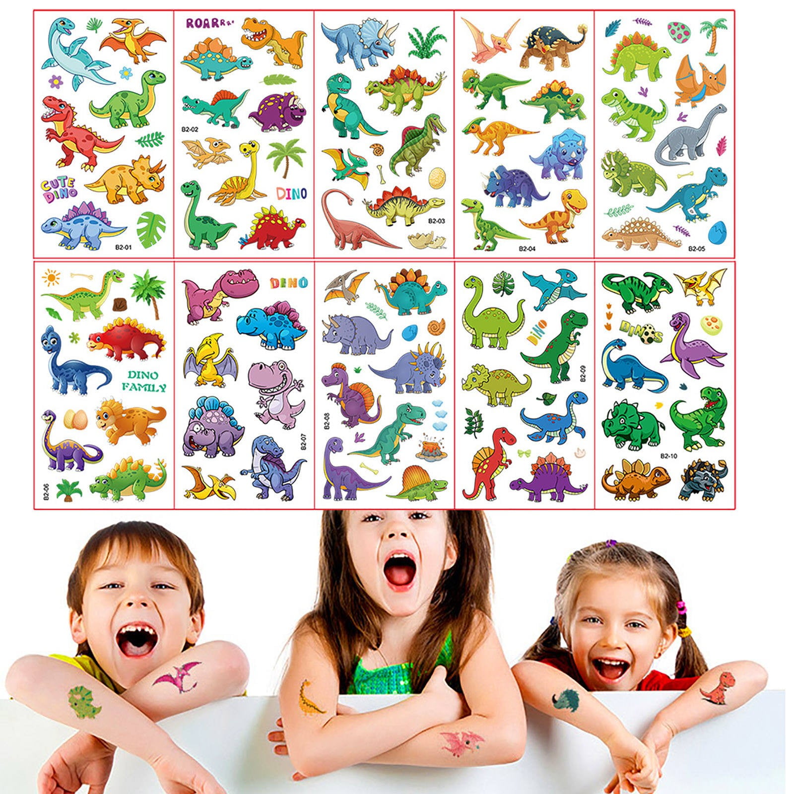 WANGJIAOID Hair Electrolysis Tweezers Dinosaur Stickers For Kids Boys