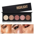 WANGJIAOID Highlighter Contouring 5 Color Natural Highlighter Disc 5