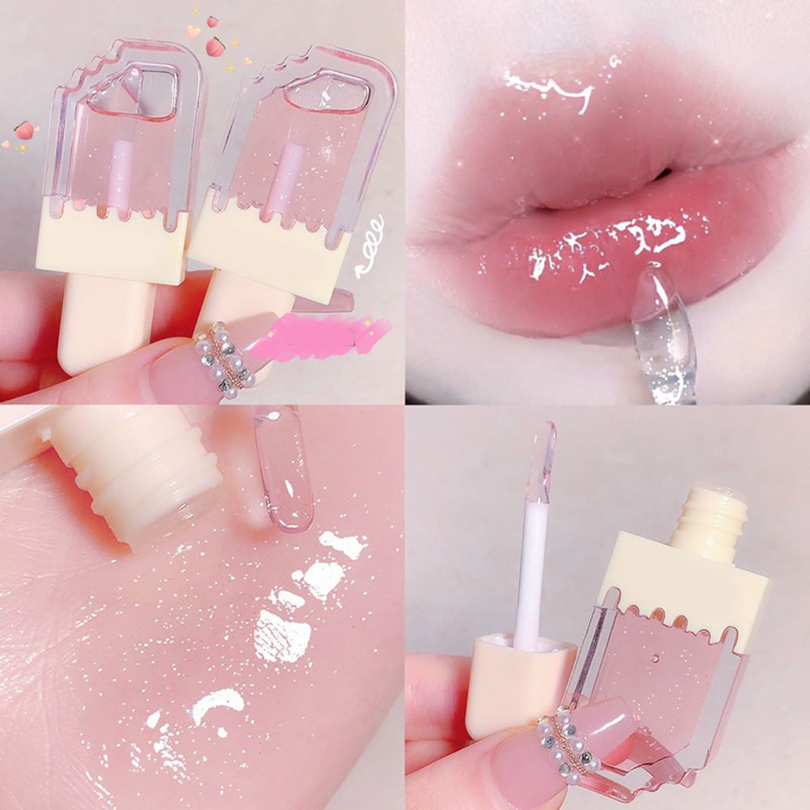 WANGJIAOID Ice Lip Oil Moisturizing Moisturizing Lip Oil Water Light
