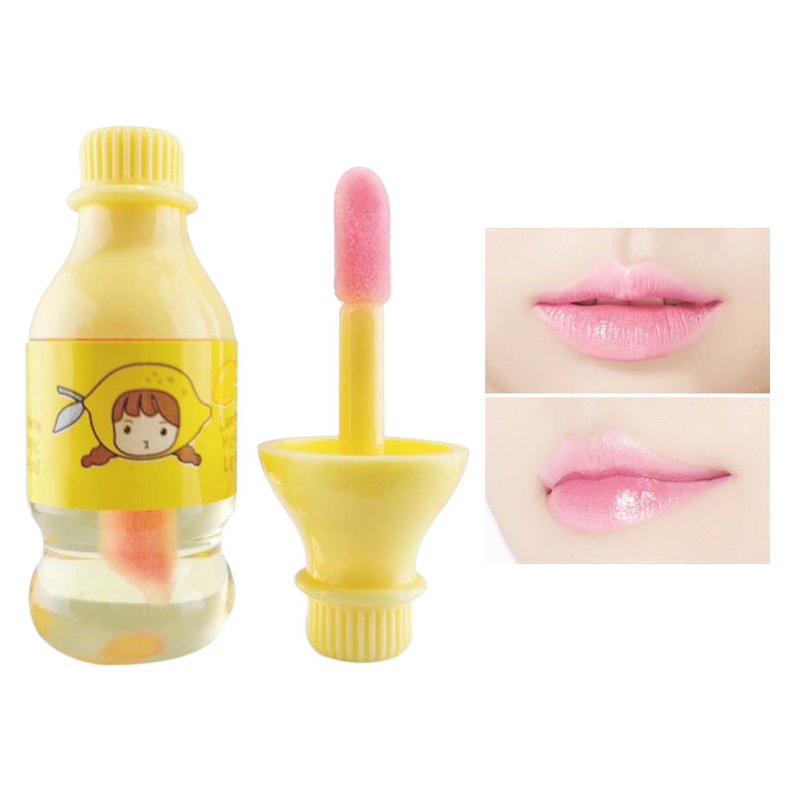 WANGJIAOID Jelly Lip Gloss Squish Beauty Fruit Flavored Cute Lip Oil