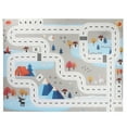 WANGJIAOID Kids Play Mat City Road Buildings Parking Map Game Scene Map