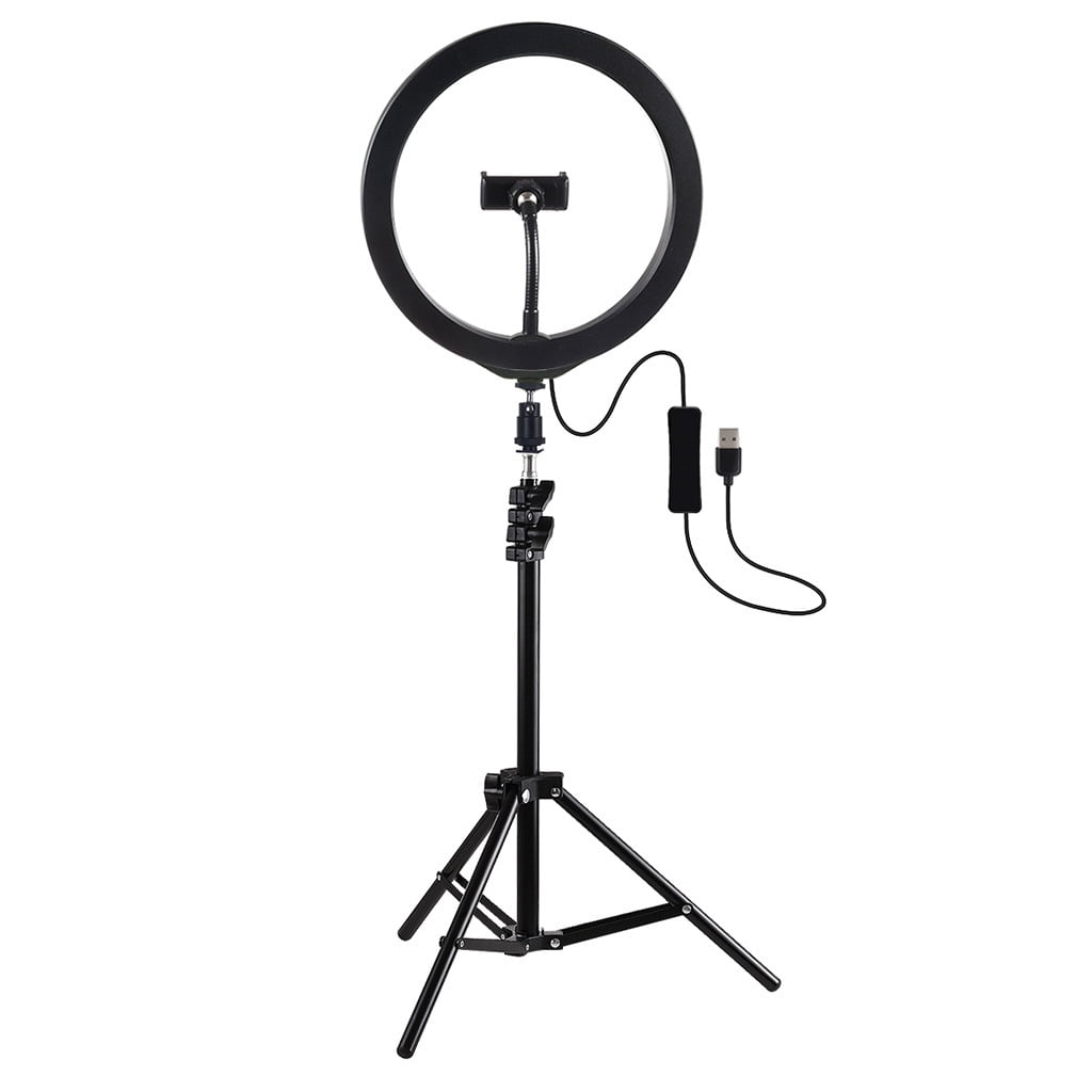 WANGJIAOID Landline Phone Stand for Desk Ring Light 27CM With Tripod