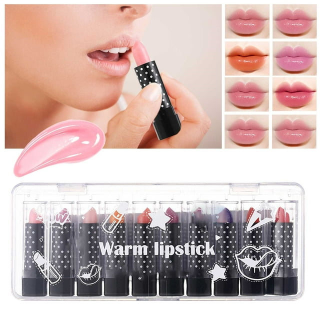 WANGJIAOID Lipstick Set 10 Colors Long Lasting Lipstick No Fading