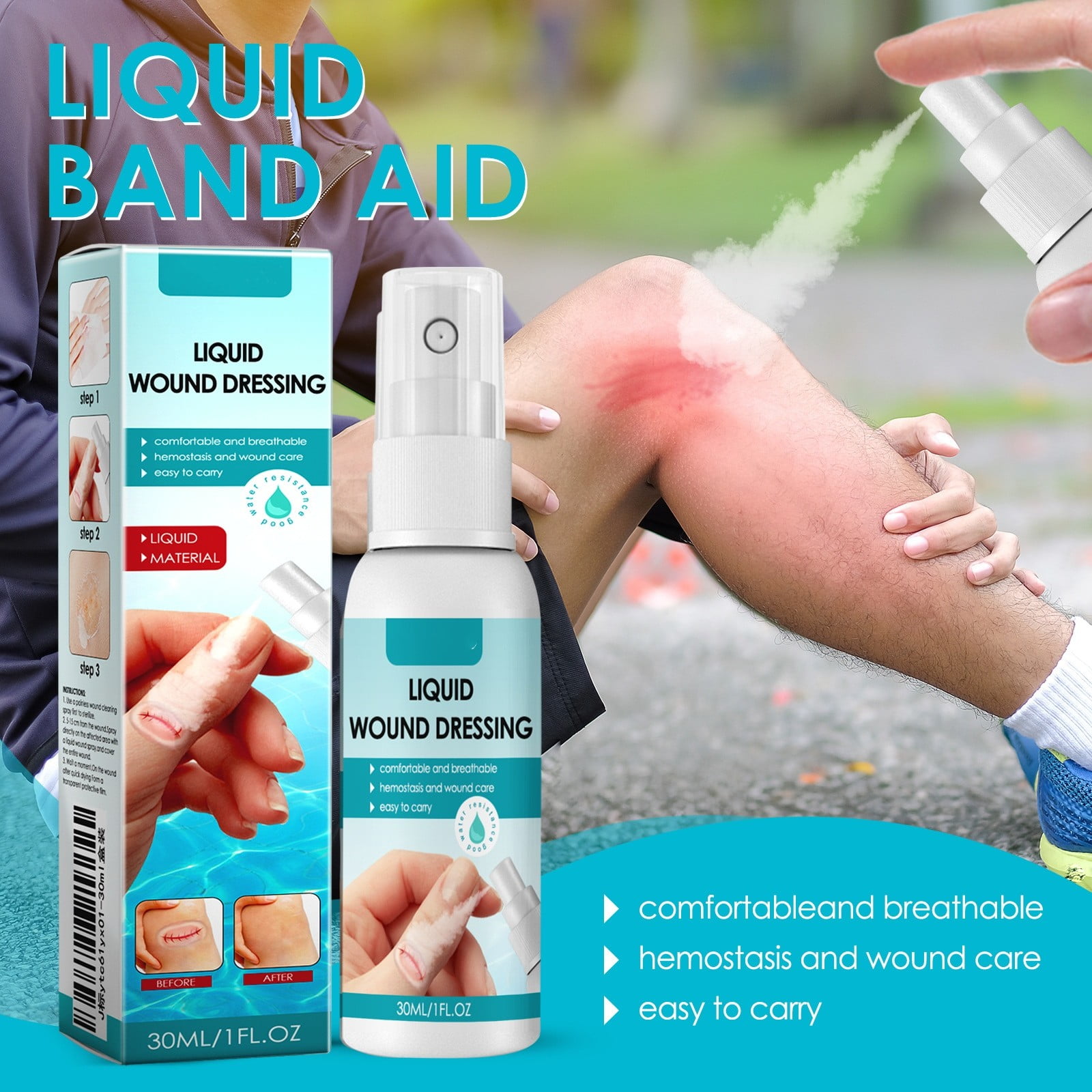 WANGJIAOID Liquid Bandage Spray Liquid Skin Bandage Band Liquid Bandage Liquid Bandage For Aid