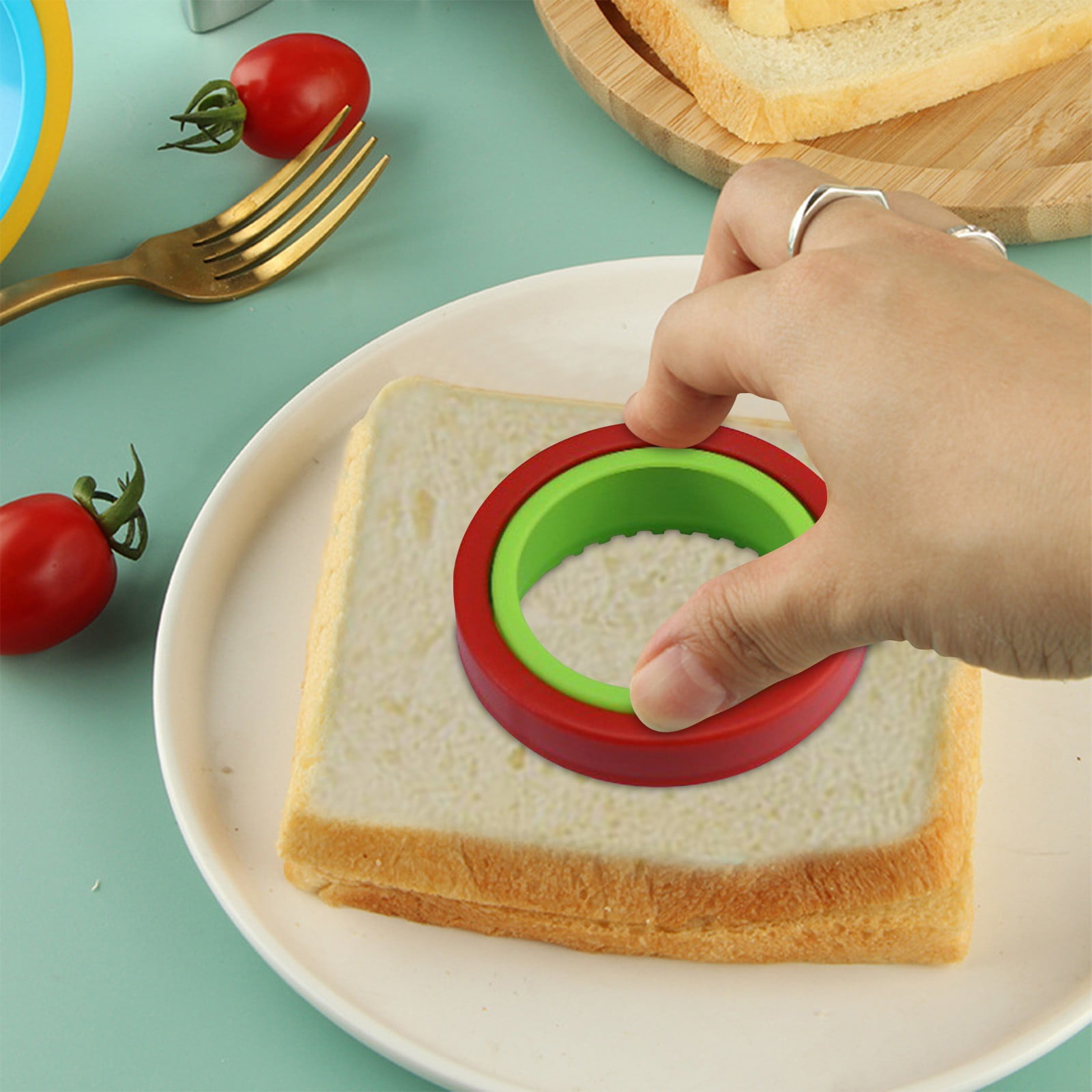 WANGJIAOID Mini Pie Crust Stainless Steel Cutter Cake Flower Shaped Baking Tool Vacuum Sealers