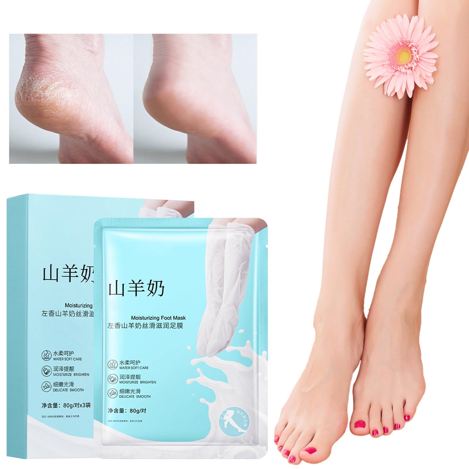 WANGJIAOID Moisturizing Foot (Hand) Care Super Long Socks And Gloves