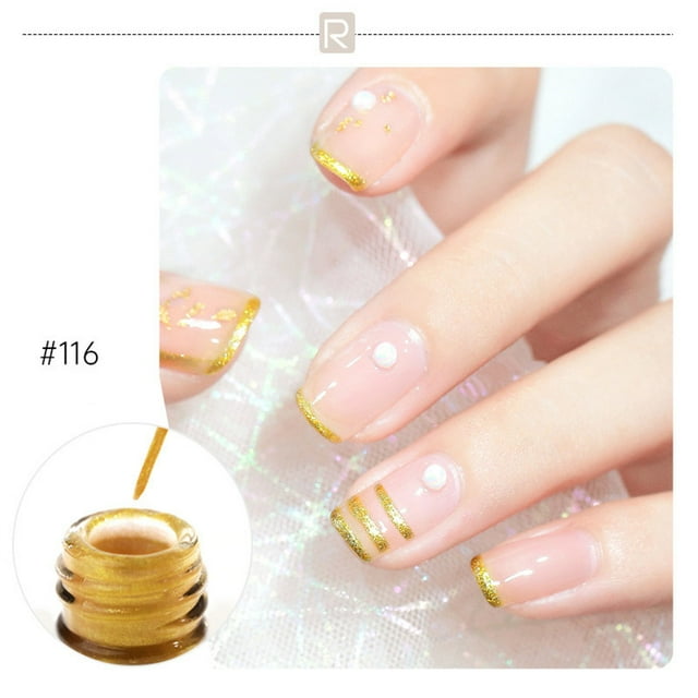WANGJIAOID Painted Gel Nail Polish With Brush Nail Wire Drawing Gel For