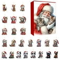 WANGJIAOID Purrfect Christmas Countdown! 24 Cute Cat Acrylic 2D Charms