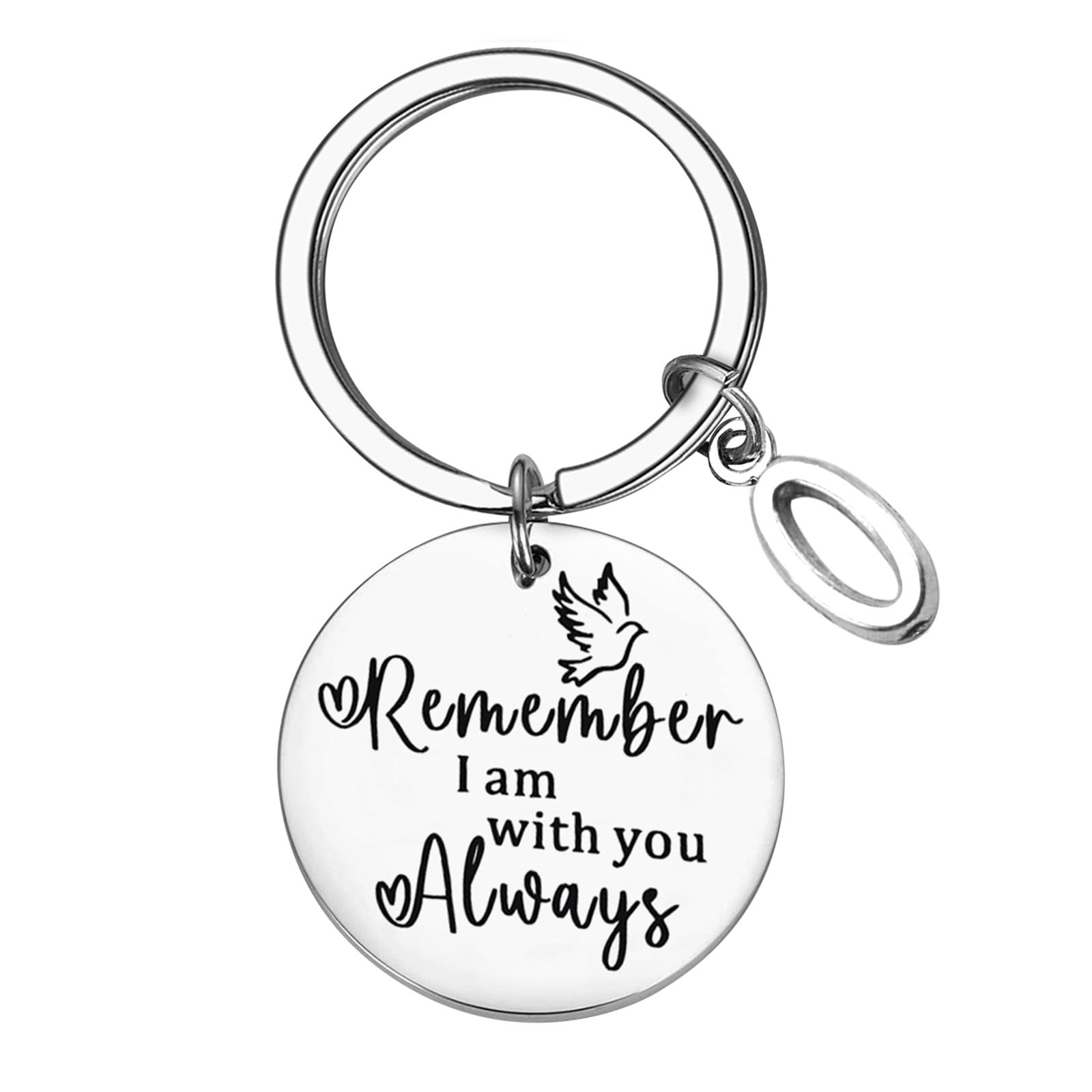 WANGJIAOID Remember I Am With You Always Stainless Steel Keychain Ideal