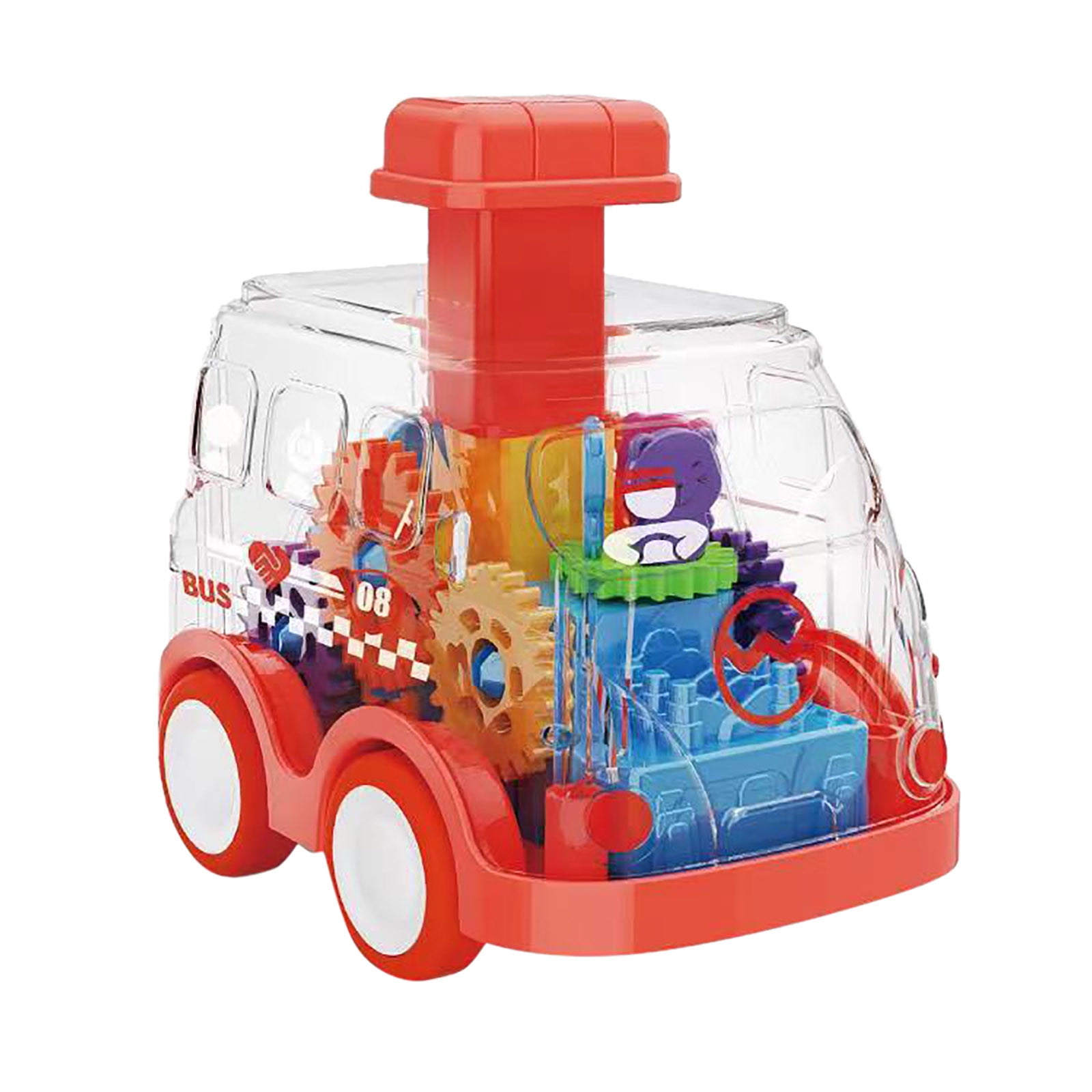 WANGJIAOID Small Baby Toy Cars And Go Car Transparent Gear Car Toy Car Baby Car Toys For 1 2 3