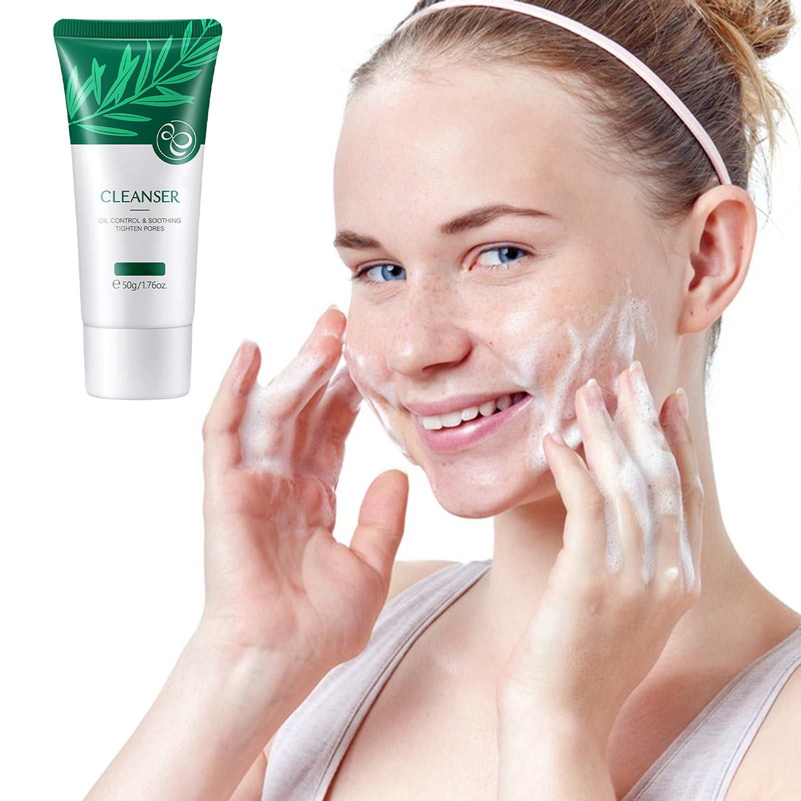 WANGJIAOID Soy Makeup Removing Face Wash Fresh TeaTree Oil Foaming