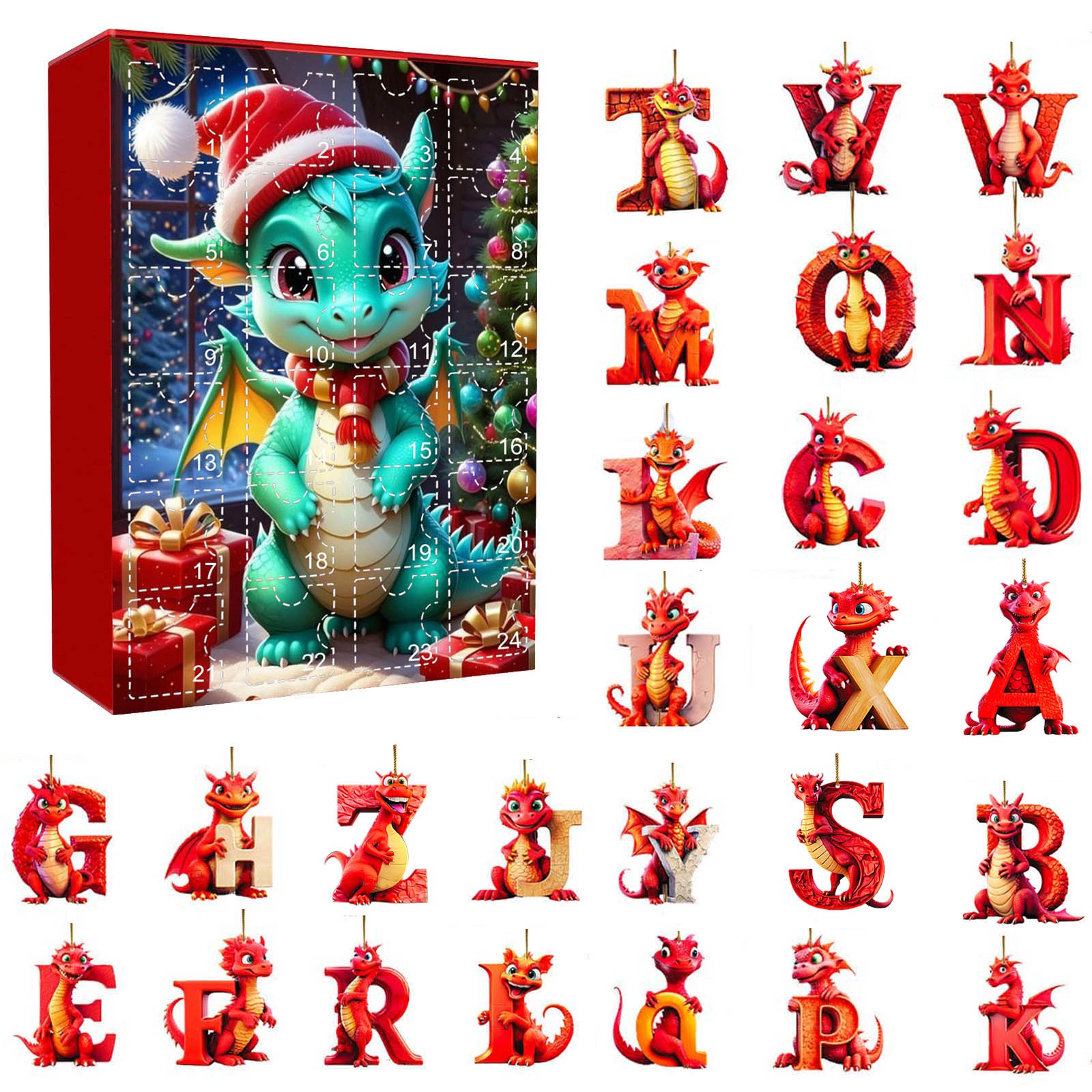 WANGJIAOID Stopwatch Timer Clock 26 Letters Christmas Ornament Arrival