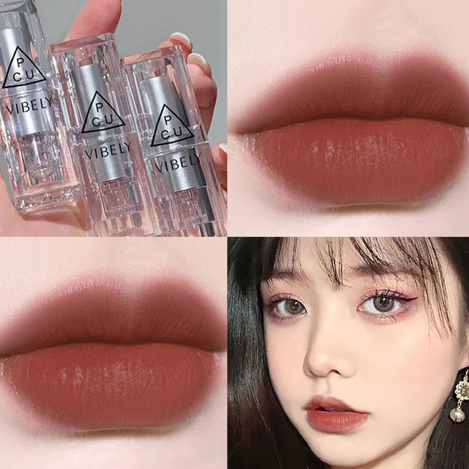 WANGJIAOID Teen Lip Gloss Organic Lip Stain Long Lasting Lipstick Red