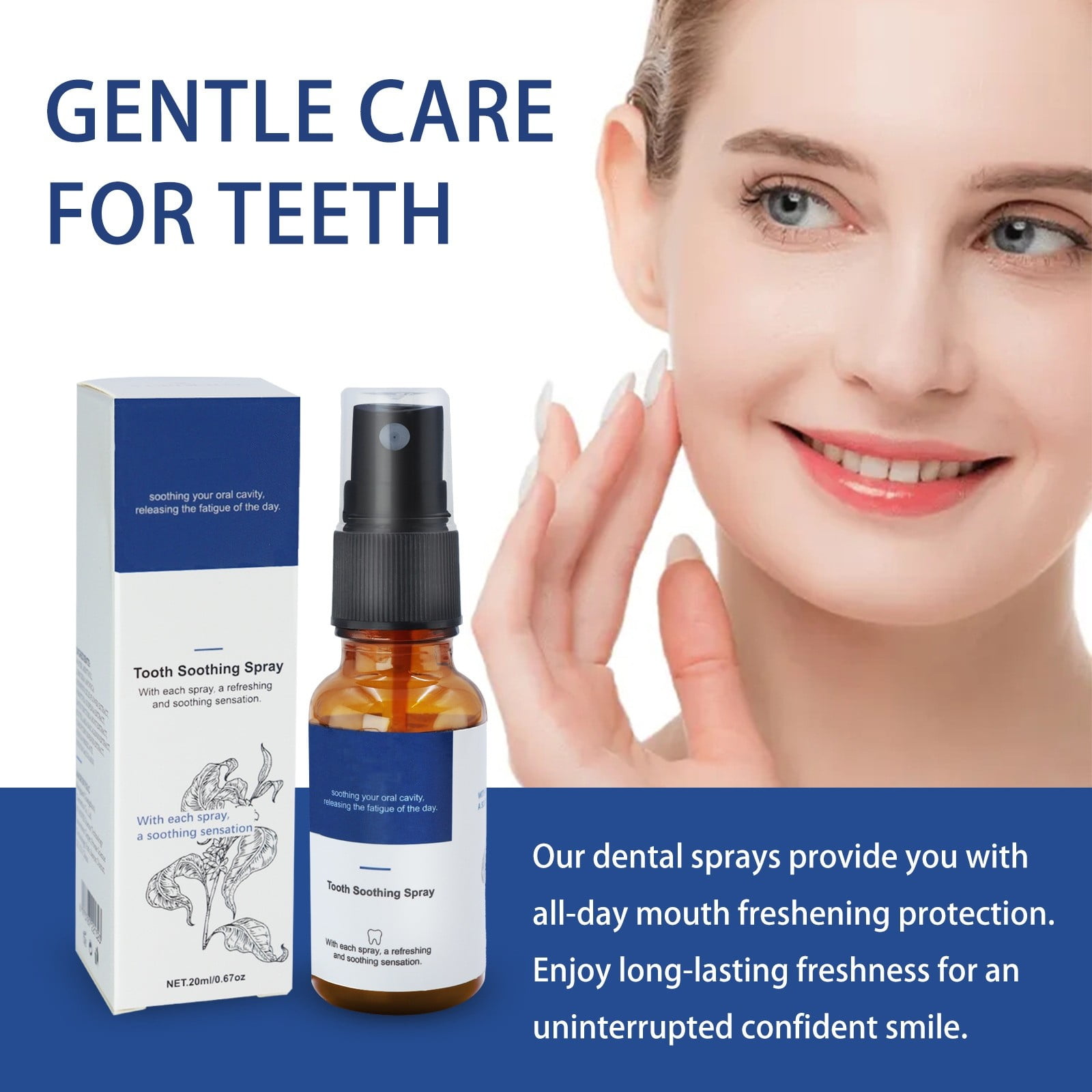 WANGJIAOID Teeth Trainer Dry Mouth Spray Stimulates Freshens Breath