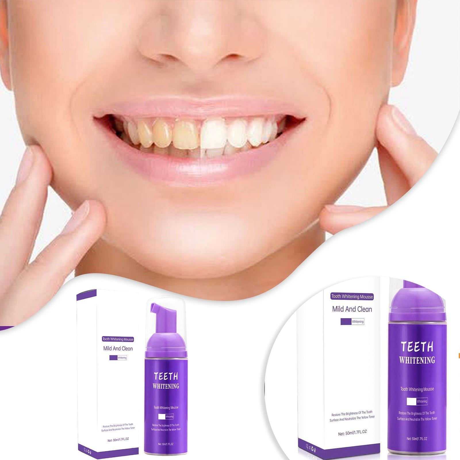 WANGJIAOID Tooth Toothpaste Purple New Oral Care Stain Removal Teeth