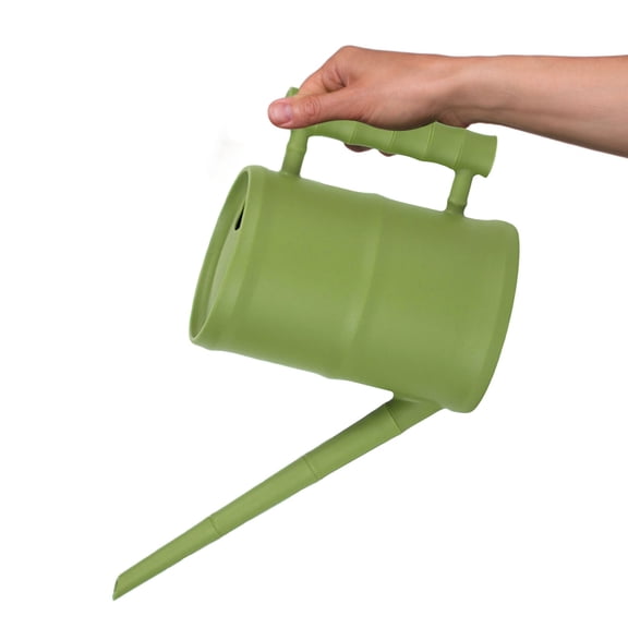WANGJING 1PC 1.6L Oriental Style Plastic Watering Can Long Spout Garden Pot Lightweight For Indoor Outdoor Use Green Yellow