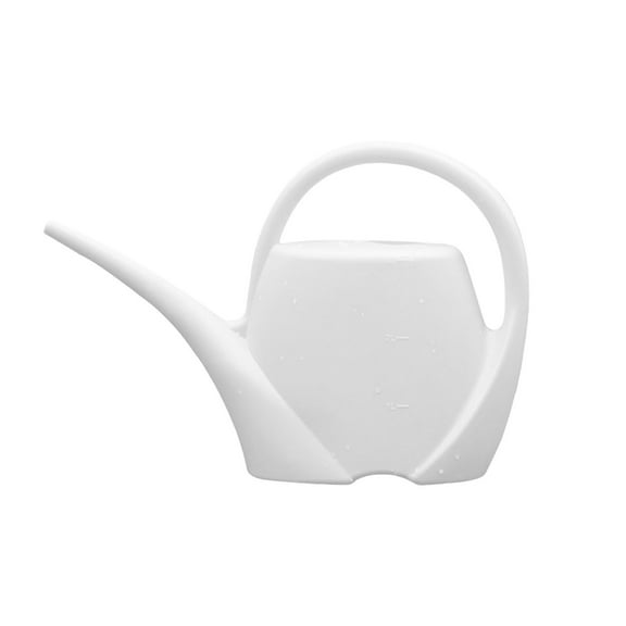 WANGJING 1PC Watering Can with Long Spout & Water Scale, 0.8 Gallon / 3 Liter Large Capacity Plastic Indoor Outdoor Watering Pot, Comfortable Handle, White
