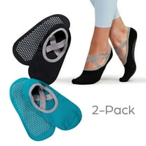 WANGRUNQIANG Yoga Barre Socks, 2 Pack, Multicolor, one size fits most.