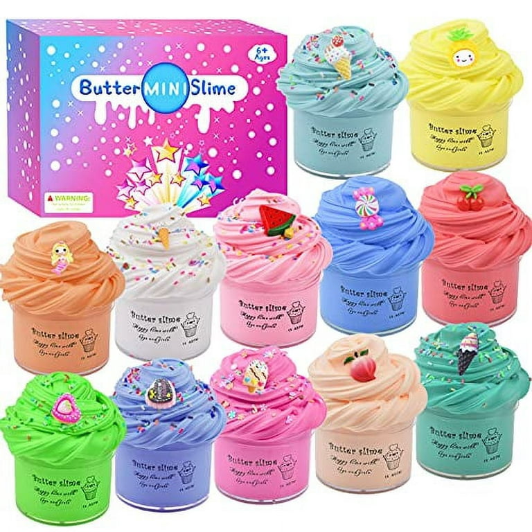 WANIBALUO 12 Pack Butter Slime Kit,Mini Scented Slime for Kids Party  Favor,Stress Relief Toy for Girls and Boys,Soft and Stretchy