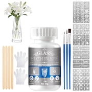 WANJAO Glass Etching Cream, Etching Cream for Glass, Durable and Long-Lasting with Creative Etching to Create a Matte Glass Effect, 80g